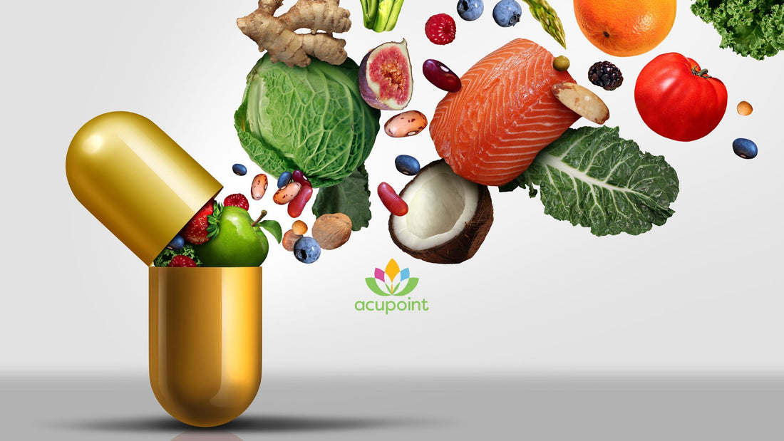 healthy foods out coming out of supplement pill
